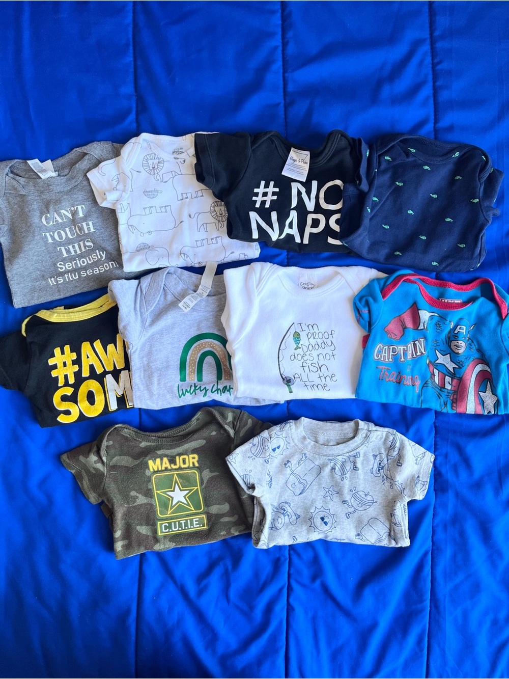 Baby Short Sleeve Bodysuit Bundle Lot 3-6 Months (10)